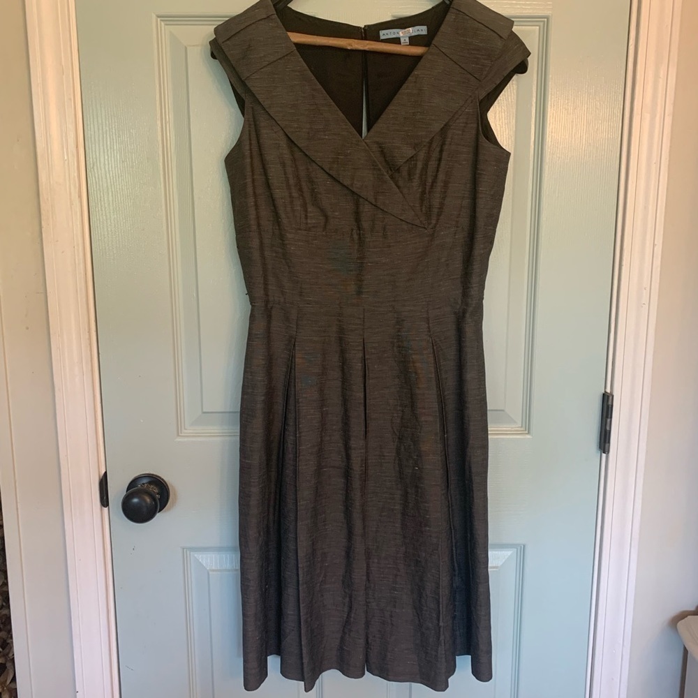 Antonio Melani Gray Linen Blend Dress Size 4